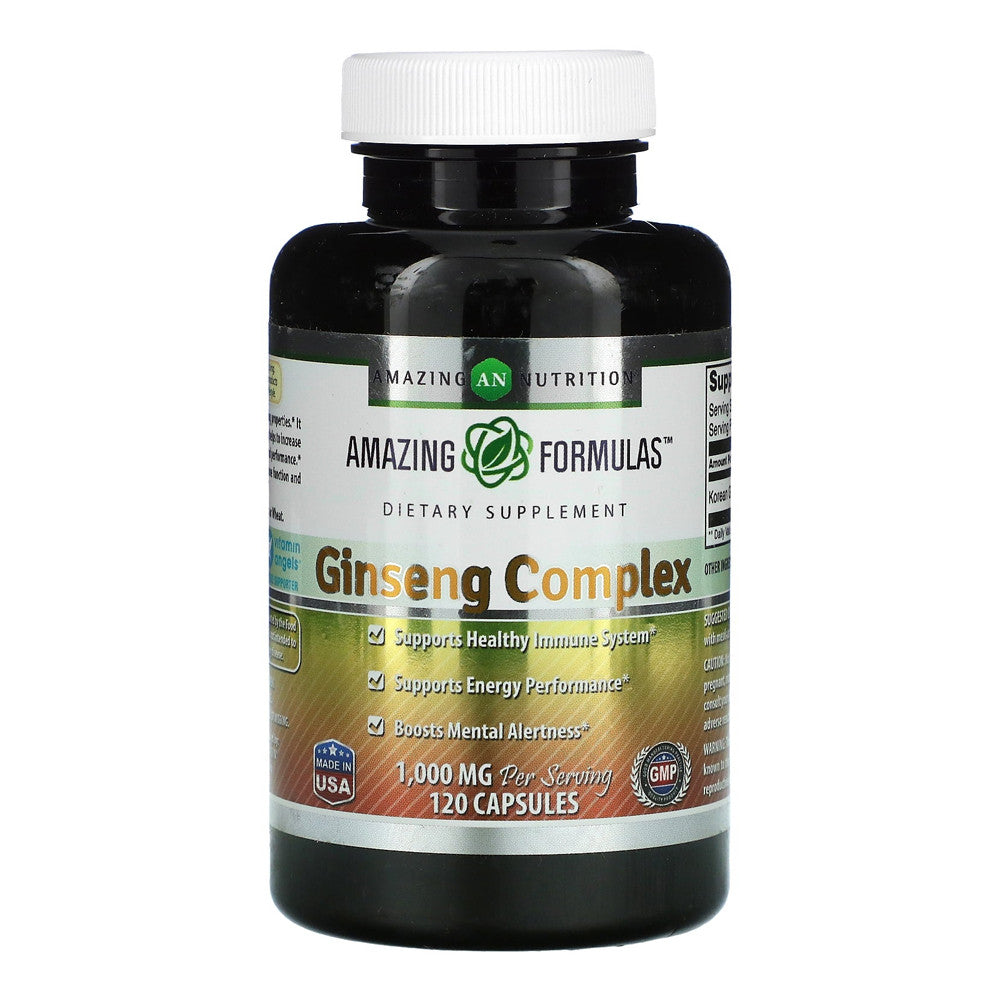 Amazing Nutrition Amazing Formulas Ginseng Complex 1000Mg Capsules, 120 Ea